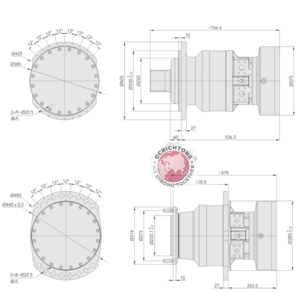 Геротороный гидромотор редуктор MS/MSE35 Геротороный гидромотор редуктор MS/MSE35