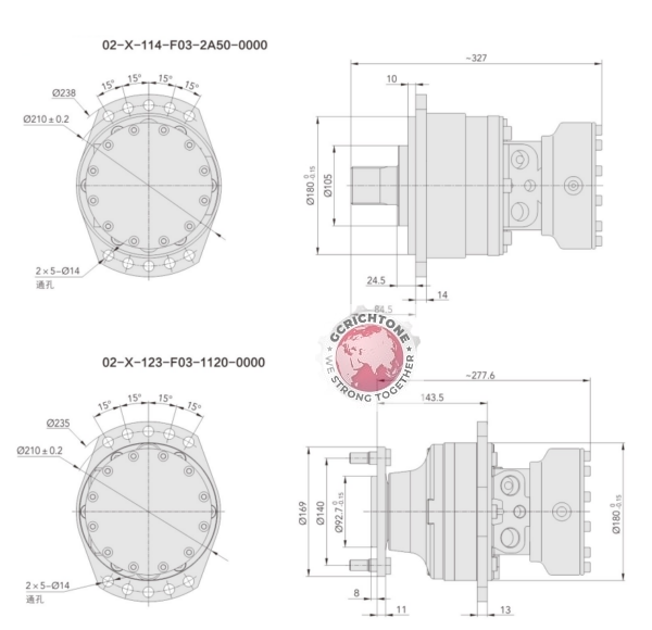 Геротороный гидромотор редуктор MS MSE02- Геротороный гидромотор редуктор MS MSE02-